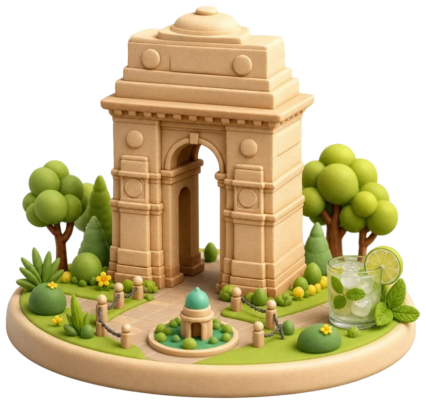 Delhi landmark illustration